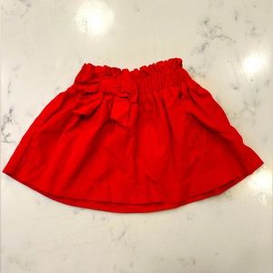 Little English Red Corduroy Skirt with Bow size 2T